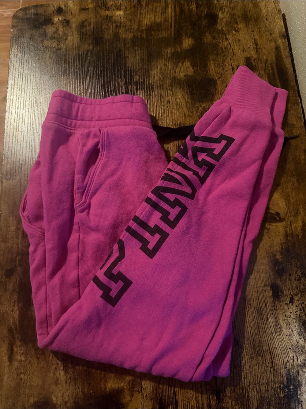 Victoria's Secret Hot Pink Sweatpant Joggers with Black Logo